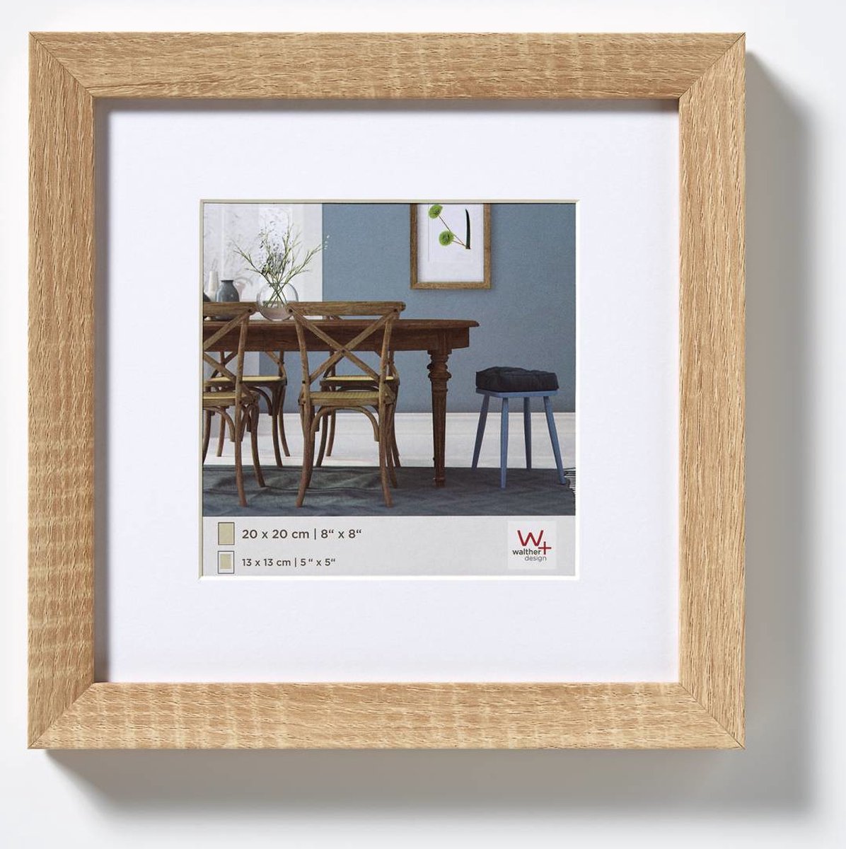 Walther Fiorito – MDF-Holzrahmen – Fotogröße 30 x 30 cm – helle Eiche