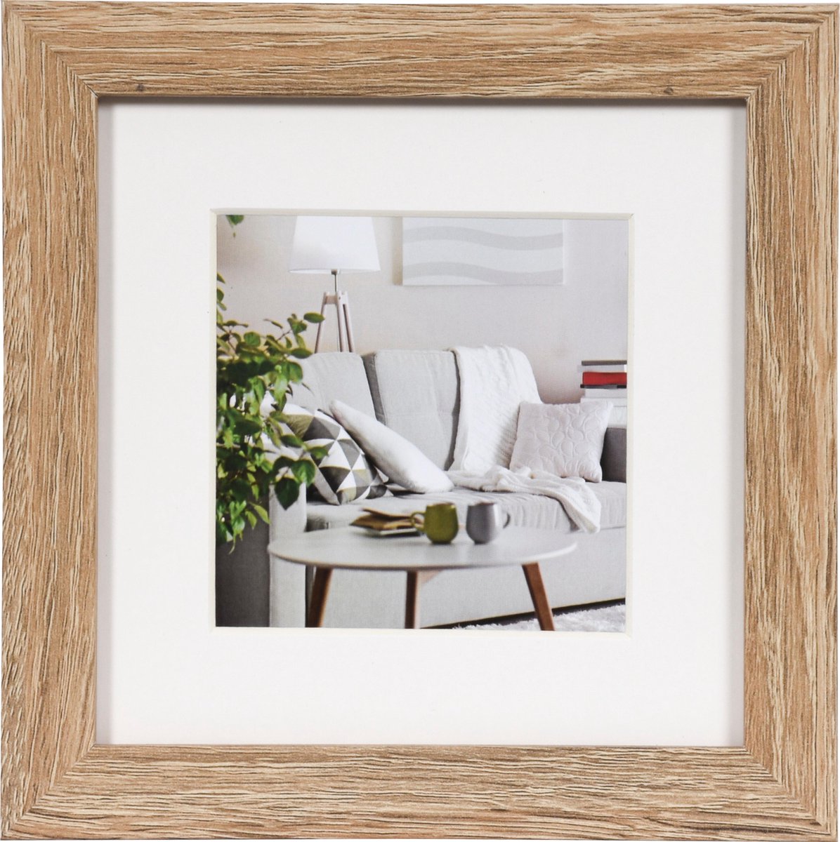 Henzo-Fotorahmen – modern – Fotogröße 15 x 15 cm – hellbraun