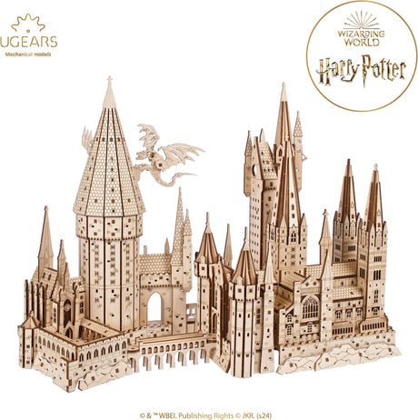 Ugears 3D-Modellbau – Schloss Hogwarts™ – Harry Potter™ – mechanischer Bausatz aus Holz – Lernspielzeug