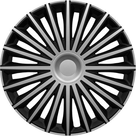 Gorecki carpoint wieldoppenset dakota 16 inch zilver zwart 4 stuks