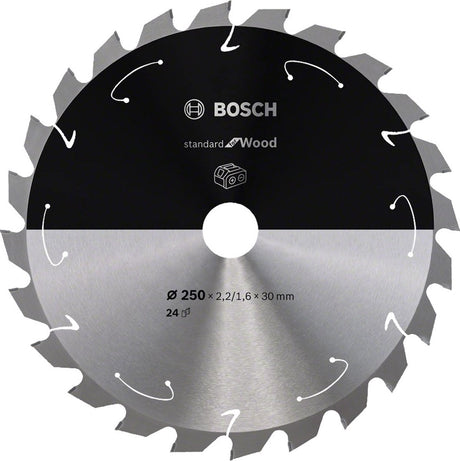 Bosch Profi-Standard für Holzkreissägeblatt 250 x 30 x 2,2 mm 24 Zähne (2608837727)