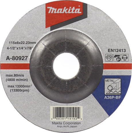 Makita Zubehör Schleifscheibe 125 x 6,0 mm Metall – A-80933 – A-80933