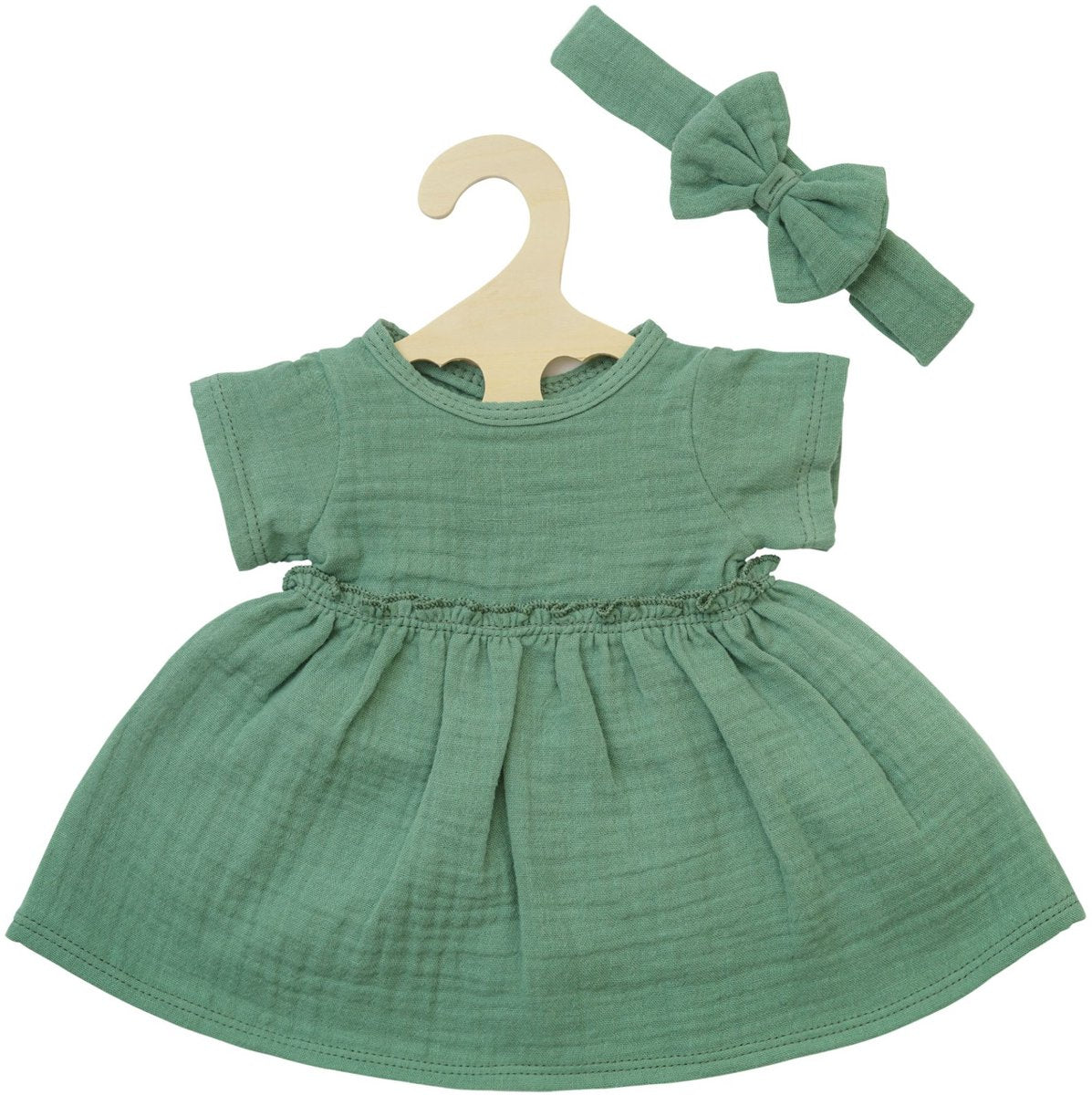Heless Puppenkleid grün mit Rüschen, 28-35 cm
