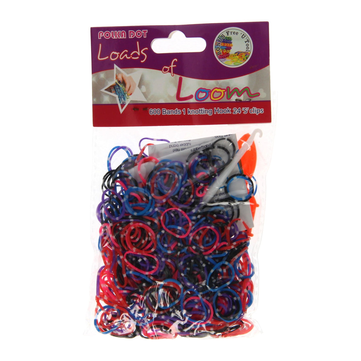 Loom bands polka dots set, 600st.