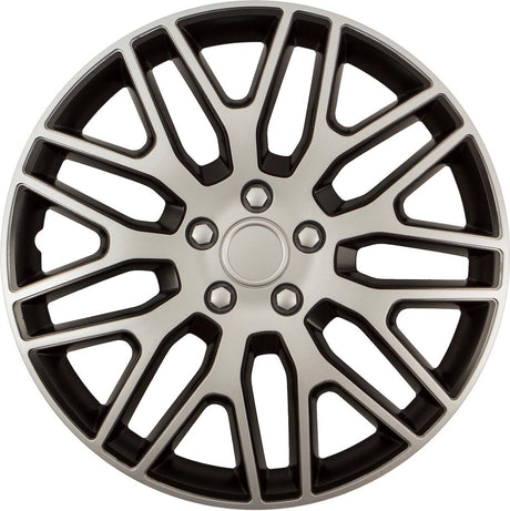 Versaco Radkappen Dakar Silber Schwarz 14 Zoll - Set (4 Stück)