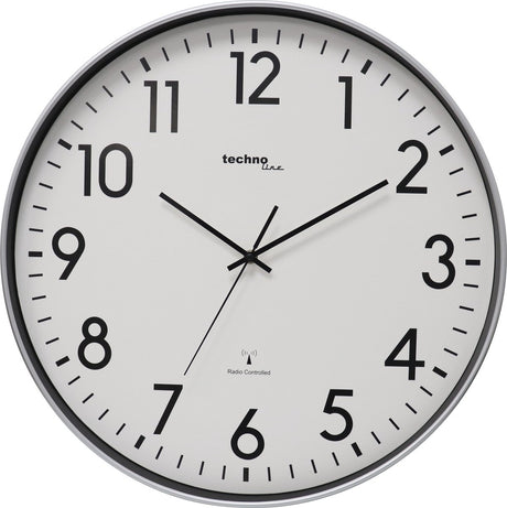Markenlose Sans-Marque-Wanduhr Technoline WT 8998 50 cm Silber