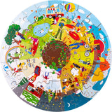 Bigjigs Holz-Jahreszeiten-Bodenpuzzle rund, 50-tlg.