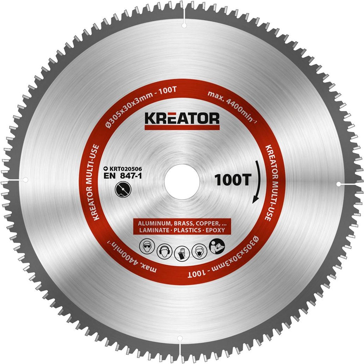 Kreator krt020506 zaagblad hout - 305mm100t