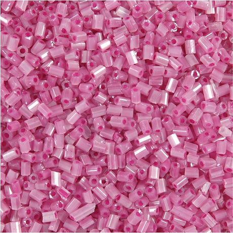 Creativ Company Rocailles 2-Schliff, D 1,7 mm, Größe 15 0, Lochgröße 0,5 mm, rosa, 500 g 1 Beutel
