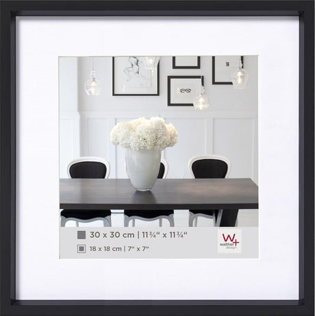 Walther Steel Style - Kunststoffrahmen - Fotogröße 40x40 cm - Schwarz