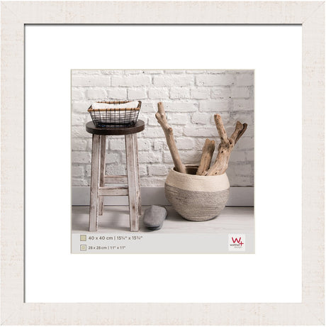 Walther Home - Holzrahmen - Fotogröße 40x40 cm - Polarweiß
