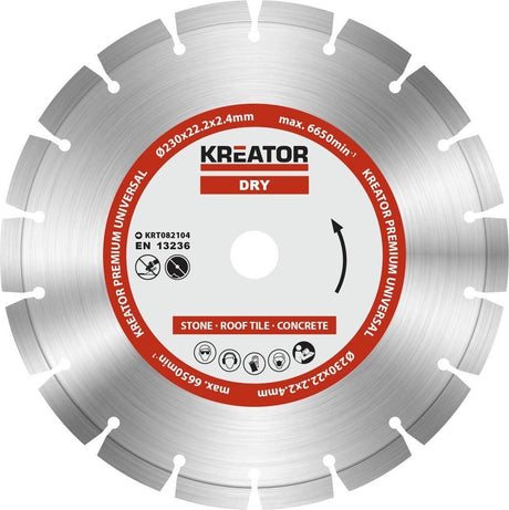 Kreator krt082104 diamantschijven set – ø230mm – universeel