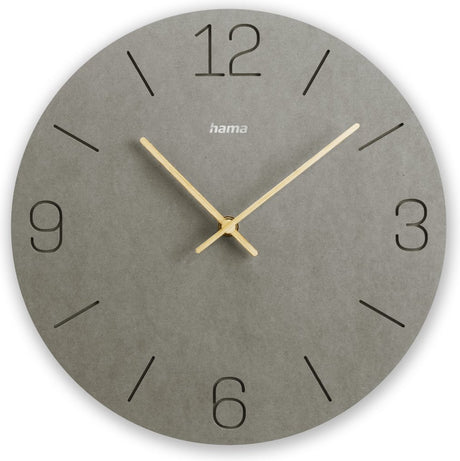 Hama Wanduhr - Kreta - Quarz - Analog - Grau