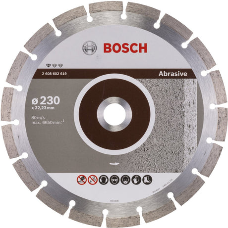 Bosch - Diamanttrennscheibe Standard für Schleifmittel 230 x 22,23 x 2,3 x 10 mm