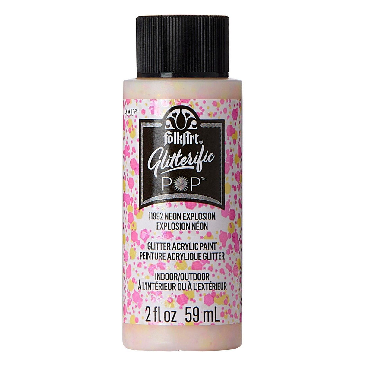 Folkart • glitzernde Pop-Acrylfarbe, Neon-Explosion, 59 ml