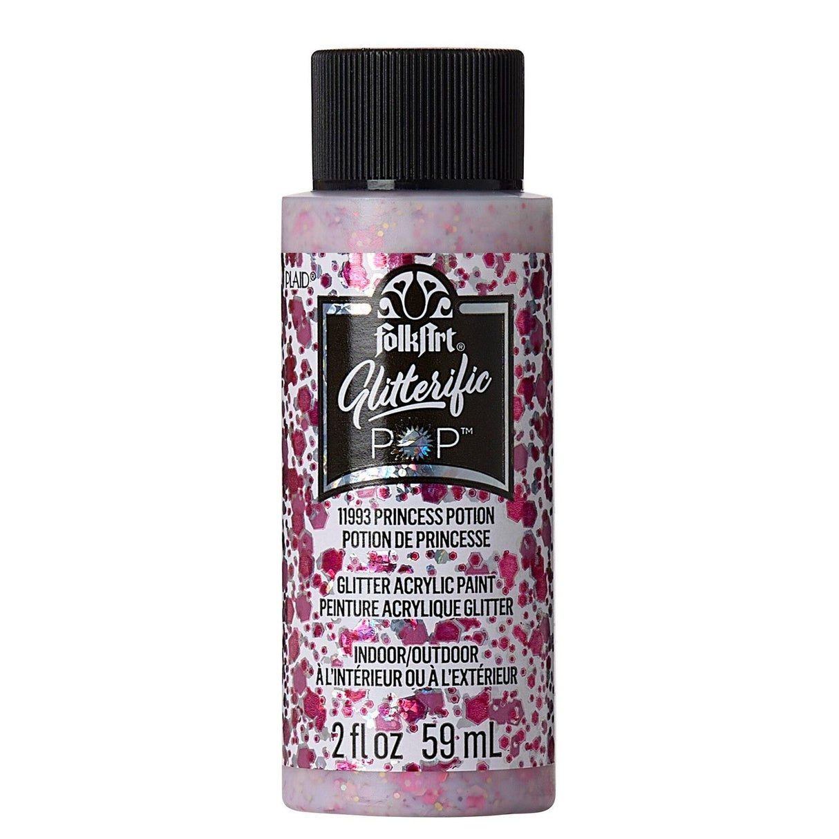 Folkart • glitzernde Pop-Acrylfarbe, Prinzessinntrank, 59 ml