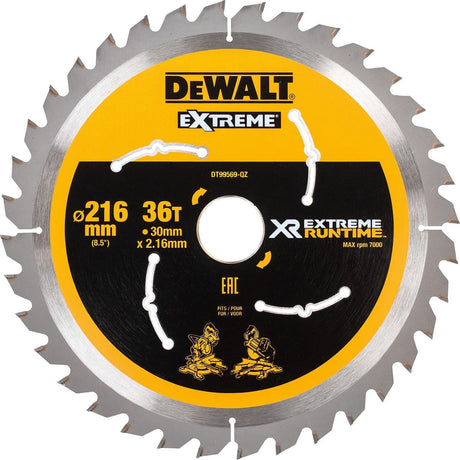 Dewalt dt99569 xr Kreissägeblatt 216 x 30 x 36t – Holz