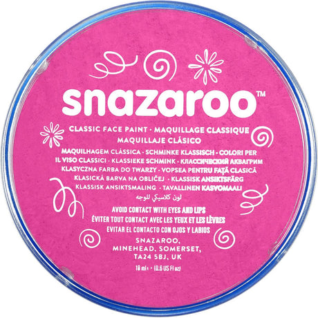 Snazaroo 1118058 – Pink – 18 ml Aqua-Gesichtsfarbe, Kinder-Gesichtsfarbe für Kinder und Erwachsene