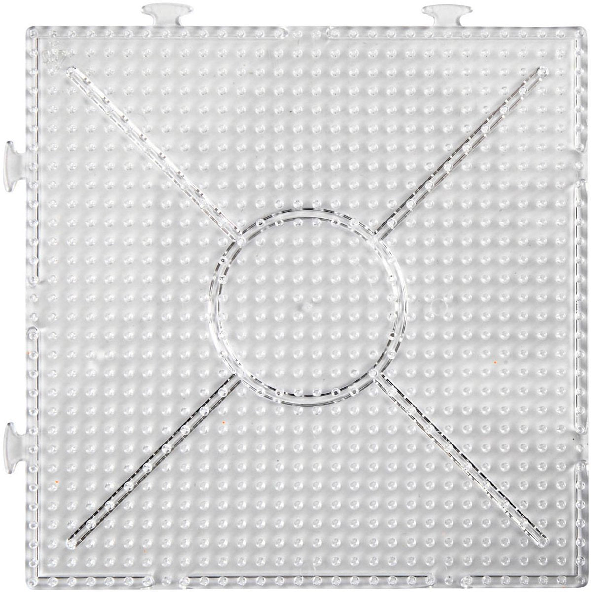 Nabbi Grundplatte Bügelperlen – Grundplatte – Bügelperlenformen – Bügelperlenbrett – Perlendesignplatte – großes Quadrat – 15 x 15 cm – Set mit 2 Stück