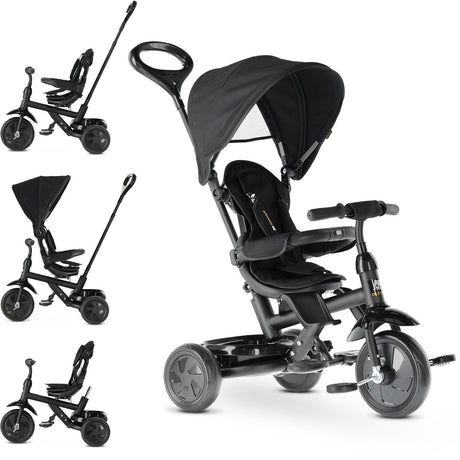 Deryan adventurer driewieler - 5-in-1 kinder driewieler - zwart
