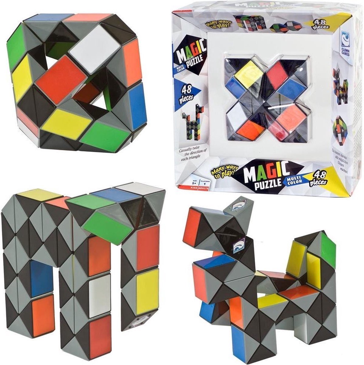 Clown-Spiele, Clown-Zauberpuzzle, mehrfarbig