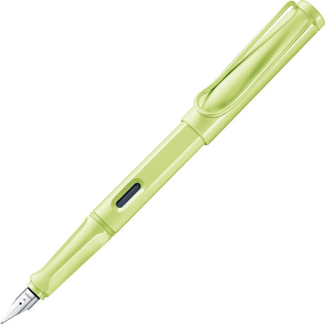 Lamy Safari Springgreen Füllfederhalter | ergonomischer Griff | ASA-Kunststoff | Stahlfeder f | inklusive blauer T 10 Tintenpatrone – Rechtshänder