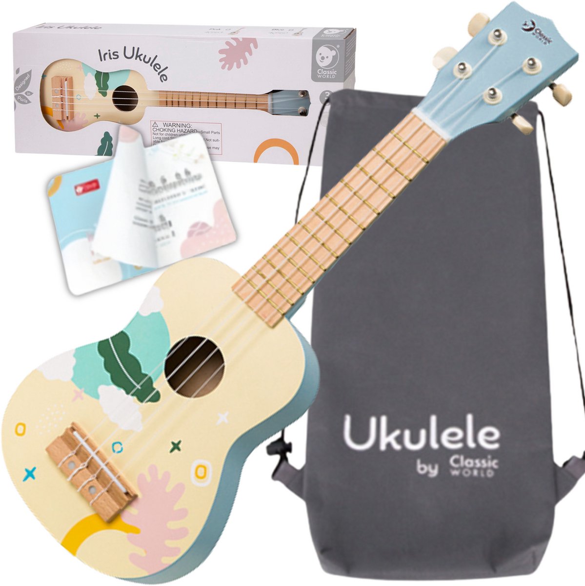 Classic World World Iris-Ukulele aus Holz