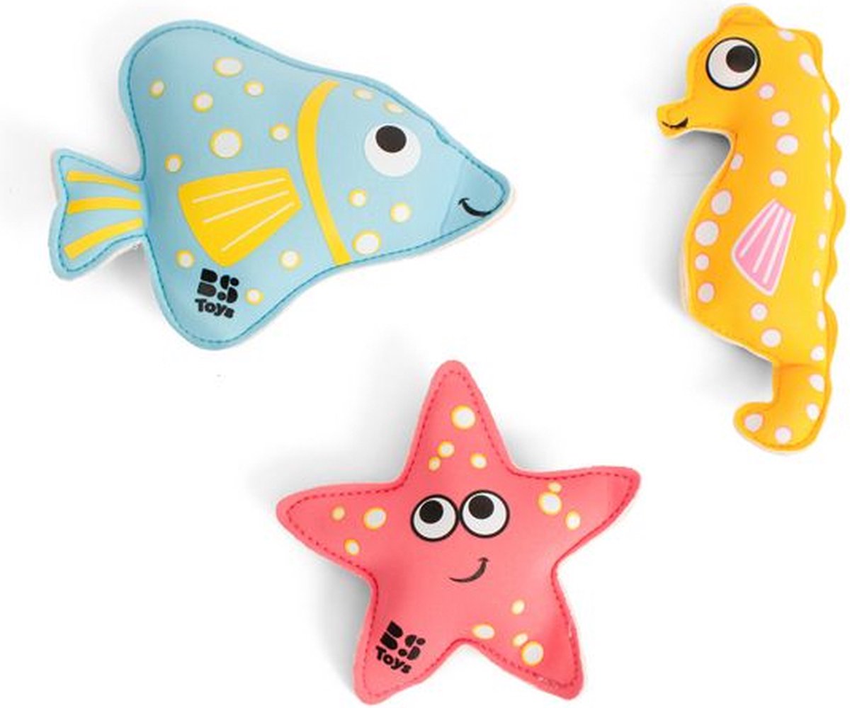 Bs Toys Pop-Up-Tiere Schwimmbad – Pop-Up-Spielzeug ab 5 Jahren – Wasserspiel – Badespielzeug – Neopren-Tiere – 3 Stück