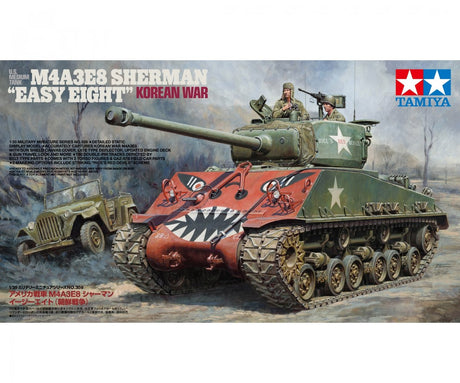 Tamiya Modellbausatz Militärfahrzeuge – 35359 Easy Eight koreanischer Kriegspanzer aus Kunststoff – 1:35 – Modellbausatz