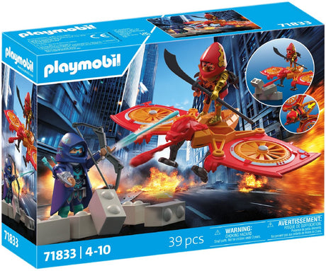 Playmobil | Helden | Held Drohne vs. böser Ninja | Spielzeug ab 5 Jahren | Geschenk für Kinder | mit Drohnen-Spielfiguren für abenteuerliche Rollenspiele | 71833