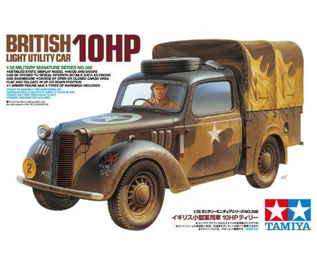 Tamiya Modellbausatz Militärfahrzeuge – 35308 Britisches leichtes Nutzfahrzeug 10 PS aus Kunststoff – 1:35 – Modellbau