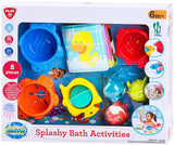 Spritziges Badespielzeug von Playgo – 8 Stück.