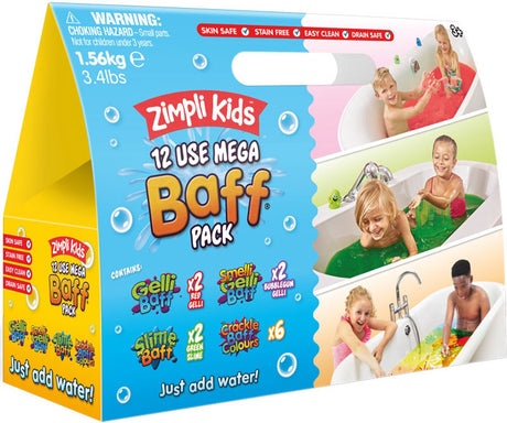 Zimplikids mega baff pack gift set - slime gelli crackle