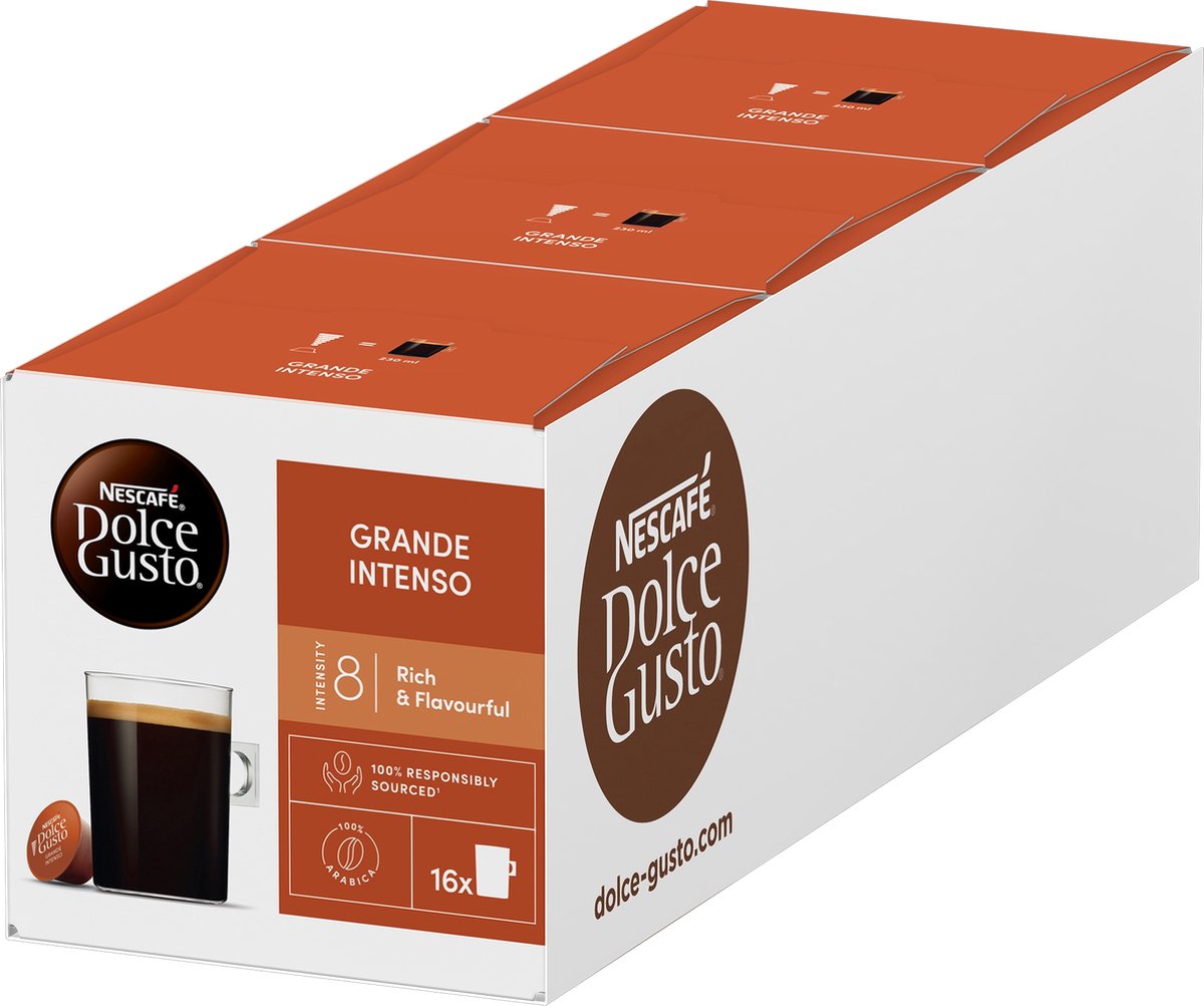 Nescafé Dolce Gusto Kapseln Grande Intenso – 48 Kaffeetassen für 48 Tassen Kaffee
