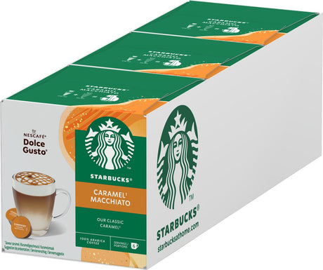 Starbucks by Dolce Gusto Kapseln Caramel Macchiato – 36 Kaffeetassen für 18 Tassen Kaffee