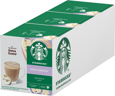 Starbucks by Dolce Gusto Kapseln White Mocha – 36 Kaffeetassen für 18 Tassen Kaffee