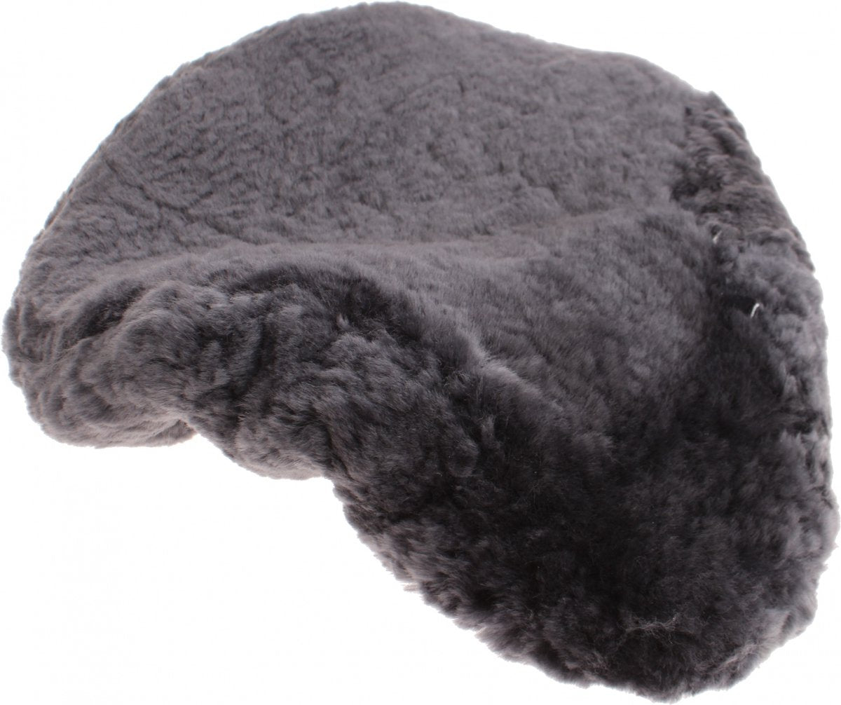 Sattelabdeckung Schafsledergrau 28 cm