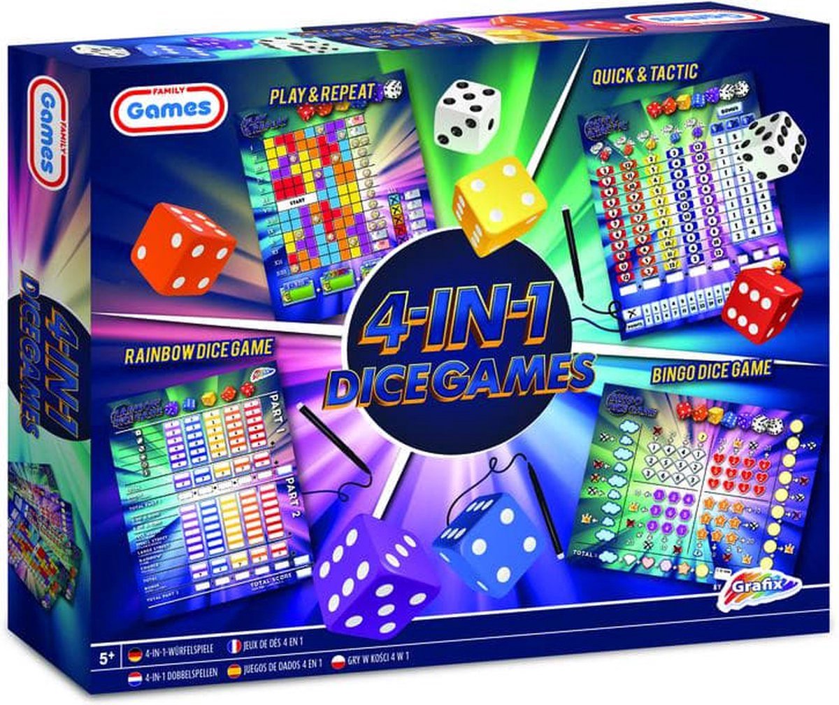 Familienspiele 4in1 Würfelspiele