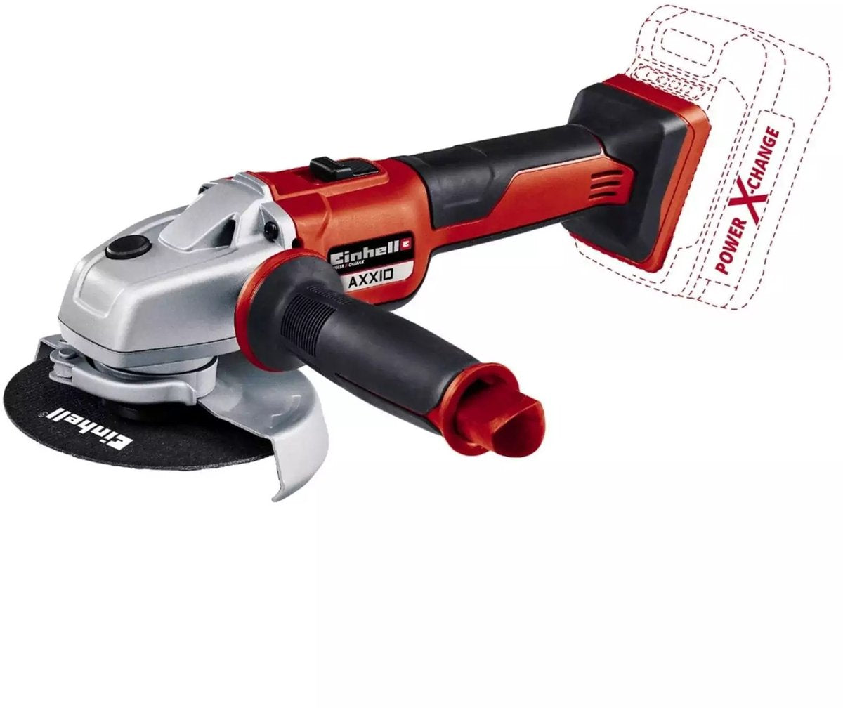 Einhell Akku-Winkelschleifer Axxio 18 125 BL LI Solo – Power X-Change – 18 V Li-Ion – bürstenloser Motor – ø125 mm – 8.500 t min – max. Schnitttiefe: 33 mm - Sanftanlauf - exkl. Akku, Ladegerät und Schleifscheibe
