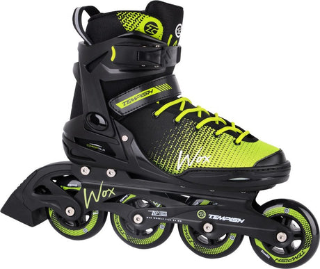 Tempish Wox 84 Inline-Skates für Erwachsene – 4 x 84 mm Rollen – Fitness-Inline-Skates – Schwarz Grün – Größe 42