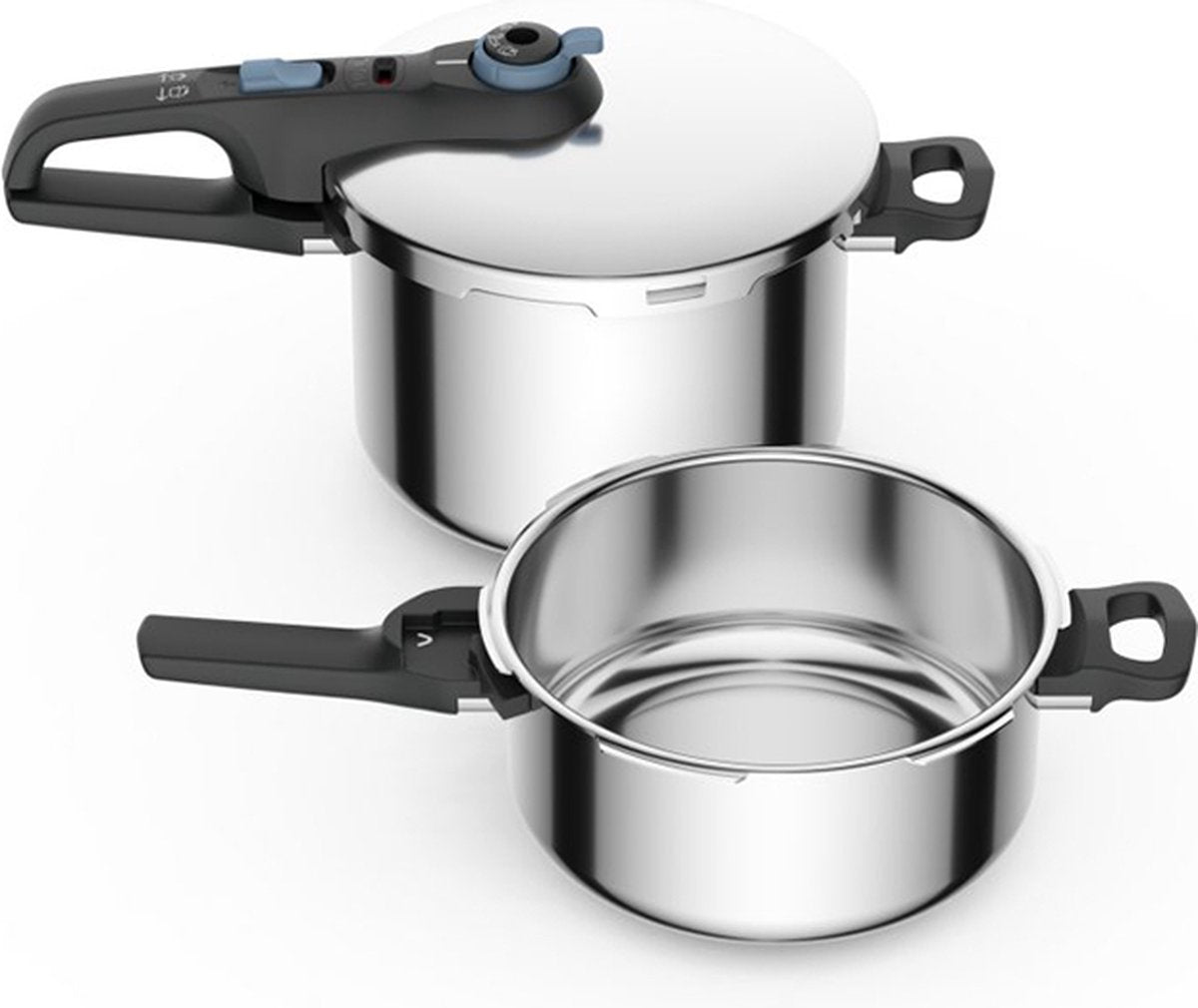 Tefal p2584301 sichere trendige Schnellkochtöpfe 2-teiliges Set 4l + 6l