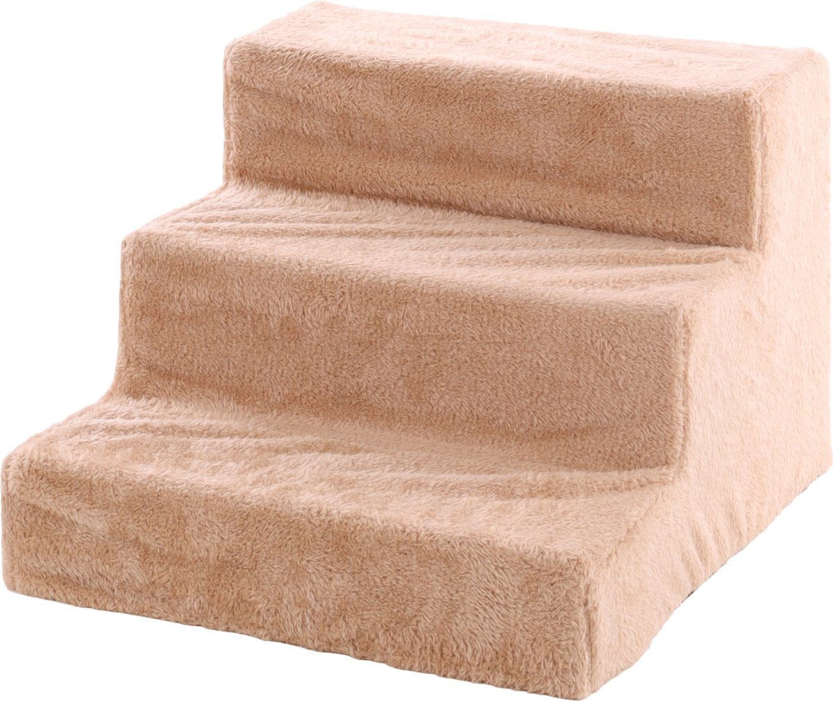 Flamingo-Hundetreppe – einfache Stufe – Hundetreppe – Hundestufe – Hundetreppe 3 Stufen – 41x43x30 cm – Beige