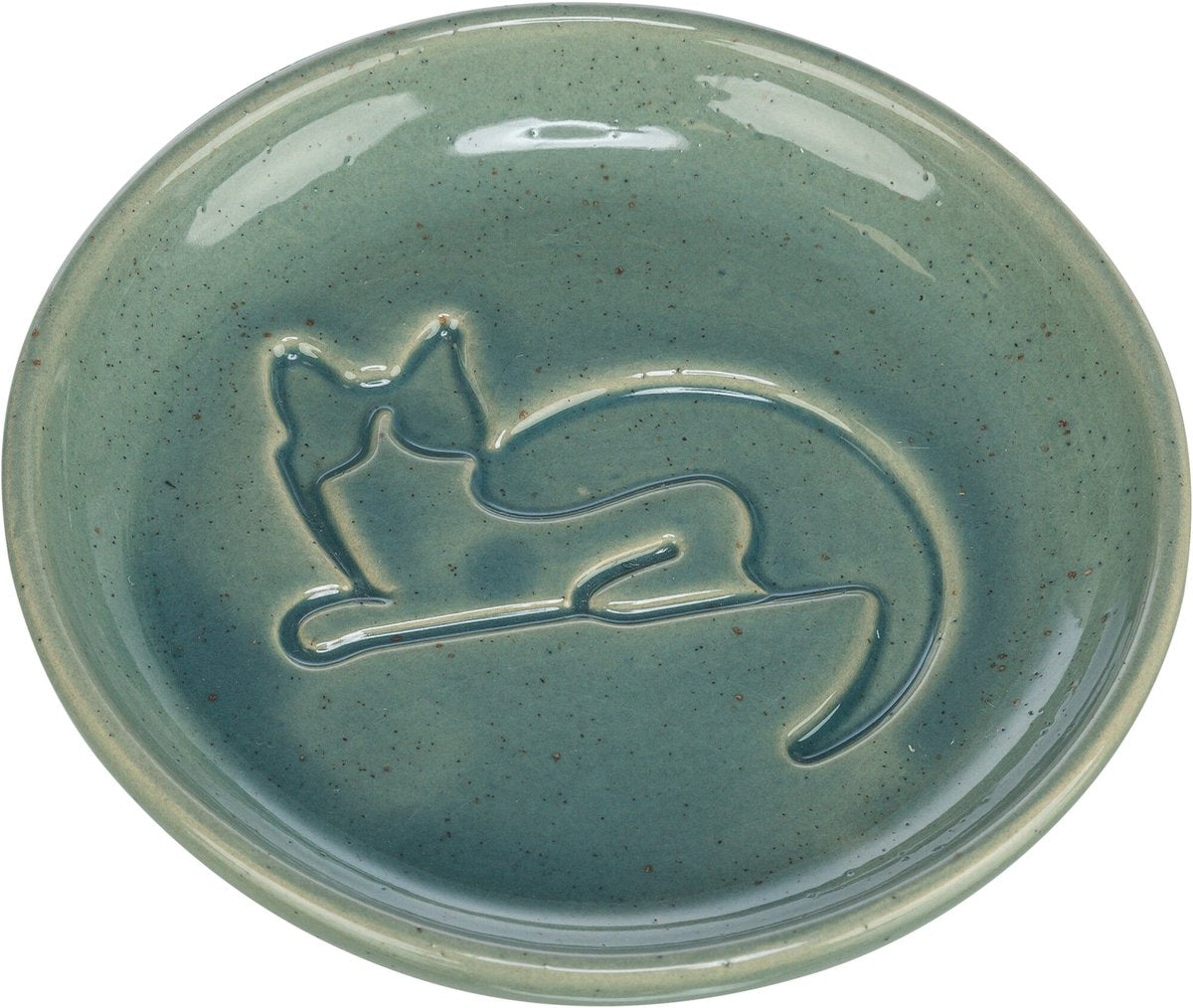Trixie Katzenfutternapf Katze Relief Keramik Blau