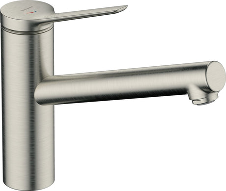 Hansgrohe Zesis M33 – Küchenmischbatterie – Einhebelsteuerung – Kaltstart-Energieeinsparung – Ecosmart-Wassereinsparung – 150 mm Größe – 1 Strahlfunktion – Edelstahl