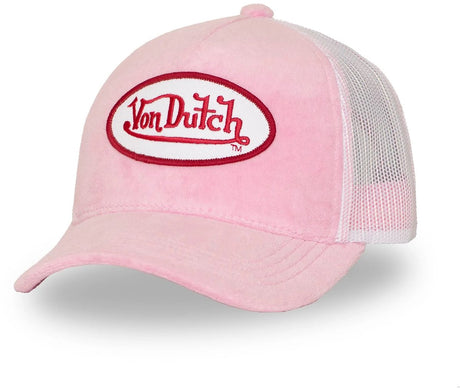 Von Dutch – Snapback Trucker Cap Kylie | Einheitsgröße | verstellbar | Schnappverschluss - rosa weiß