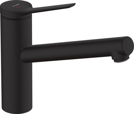 Hansgrohe Zesis M33 – Küchenmischbatterie – Einhebelsteuerung – Kaltstart-Energieeinsparung – Ecosmart-Wassereinsparung – 150 mm Größe – 1 Strahlfunktion – Mattschwarz