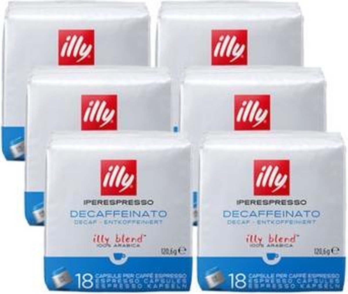 Illy - Iperespresso-Kaffee für Zuhause, entkoffeiniert, 18 Kapseln