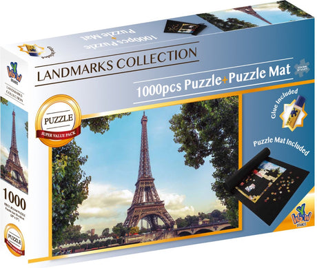 Braet Superpack Puzzle 1000 Teile + Kleber und Matte – Eiffelturm.