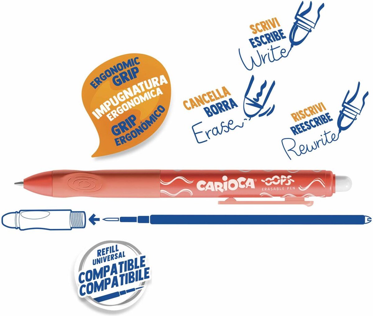 3521 Stift Carioca Oops rot 0,7 mm (12 Stück)