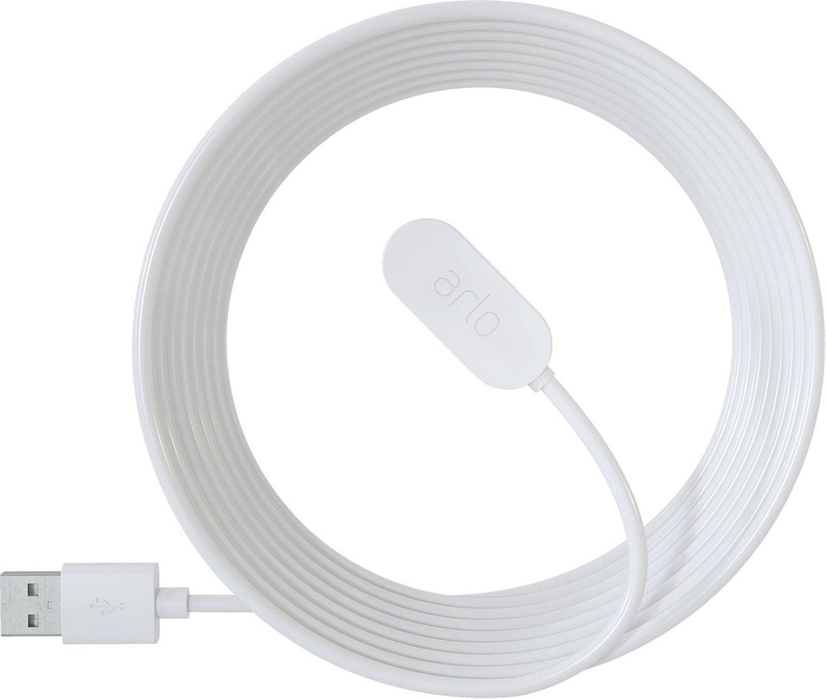Arlo magnetisches Stromkabel für den Innenbereich (weiß) – Stromkabel – zertifiziertes Zubehör – 2,4 m magnetisches Stromkabel – kompatibel mit Ultra 2 (+XL), Pro 5, Pro 4 (+XL), Pro 3, Go 2 Überwachungskameras Flutlicht – VMA5000C-100eUS